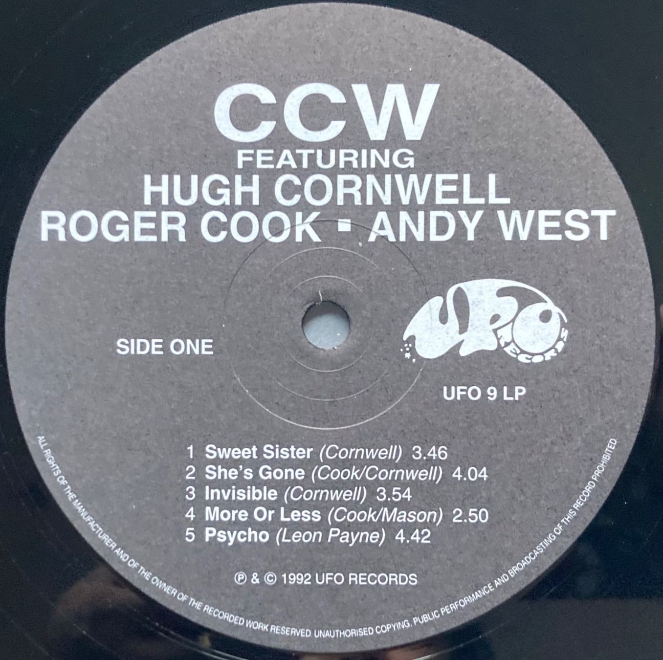 Dischi in vinile: CCW FEATURING HUGH CORNWELL, ROGER COOK ANDY WEST - CCW – Usato da Poliez-Pittet venduto da Newtown-Records 2