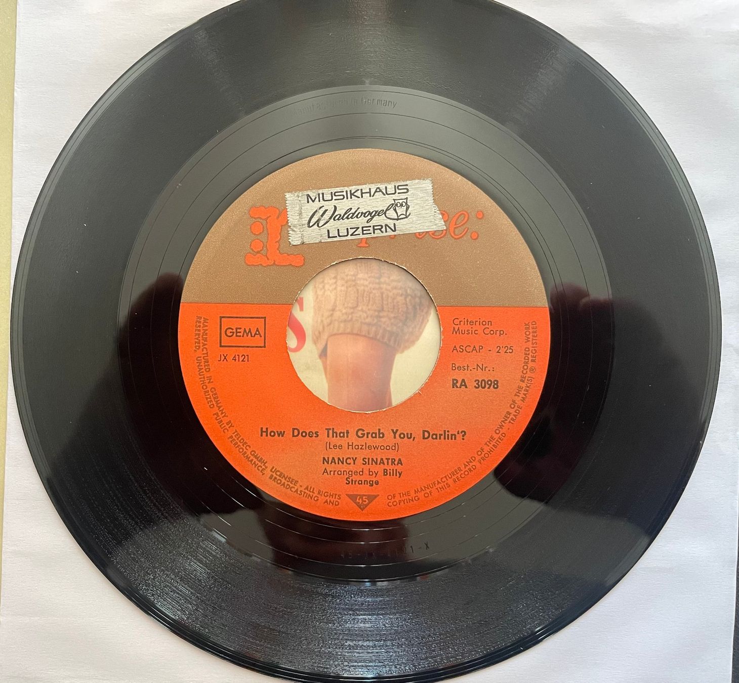 Schallplatten: 7", Nancy Sinatra, How does that grab You, Darlin'?, D – Gebraucht aus Kleinlützel von Vinylspezi 1