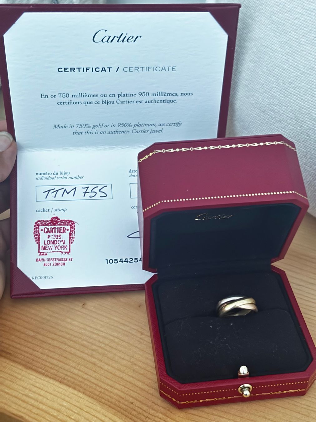 Cartier Anelli: Cartier Trinity Gr 49 – Nuovo (secondo la descrizione) da Oberengstringen venduto da YogiM86 1