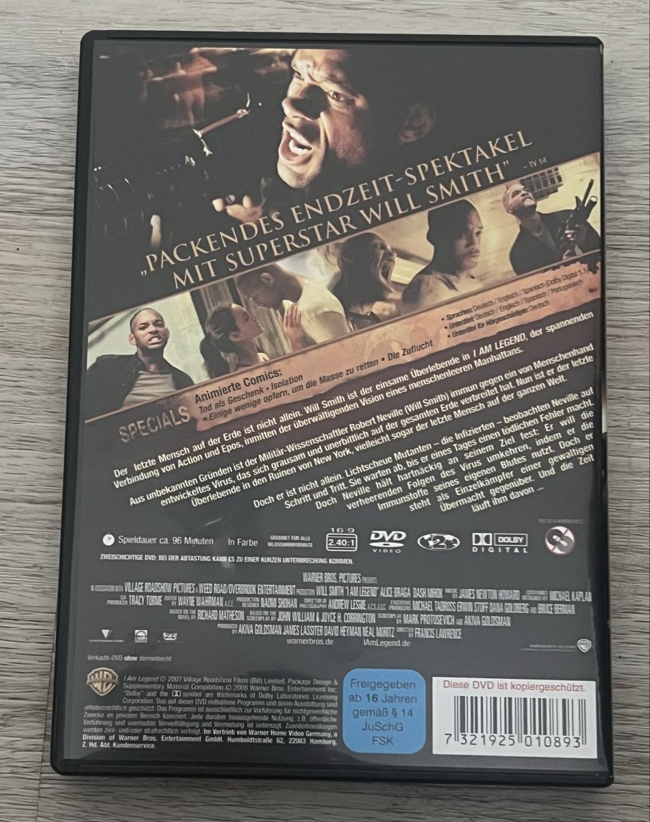 Tutti i DVDs: DVD „I am Legend“ mit Will Smith – Usato da Zofingen venduto da MarcellaL 1