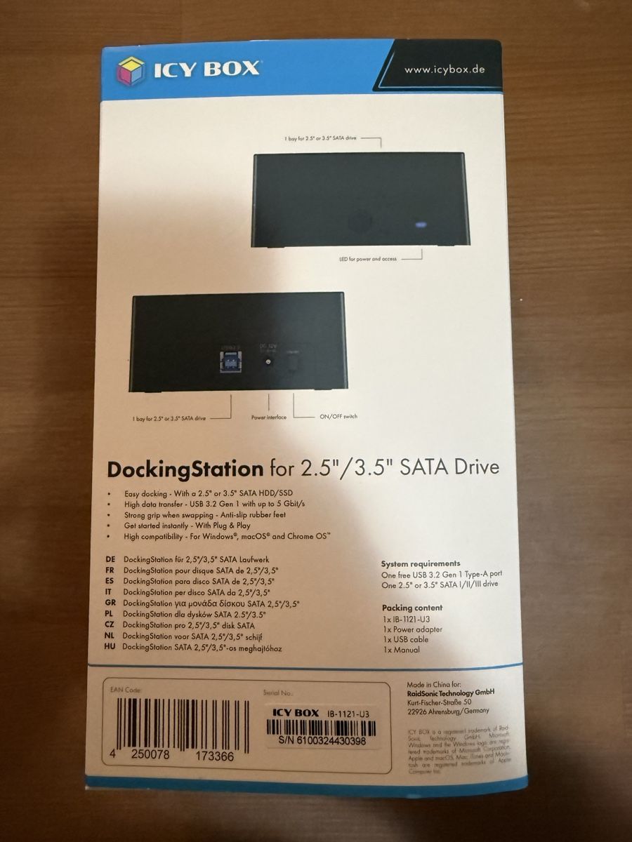 Dockingstation: ICY BOX DockingStation for 2.5"/3.5" SATA Drive – Neu (gemäss Beschreibung) aus Muri AG von Tsukijomi 1