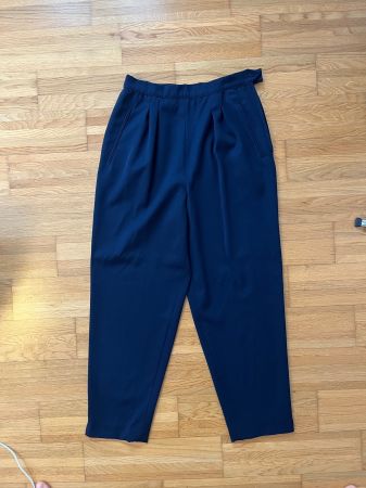 Vintage Valentino Boutique Wollhose dunkelblau 34