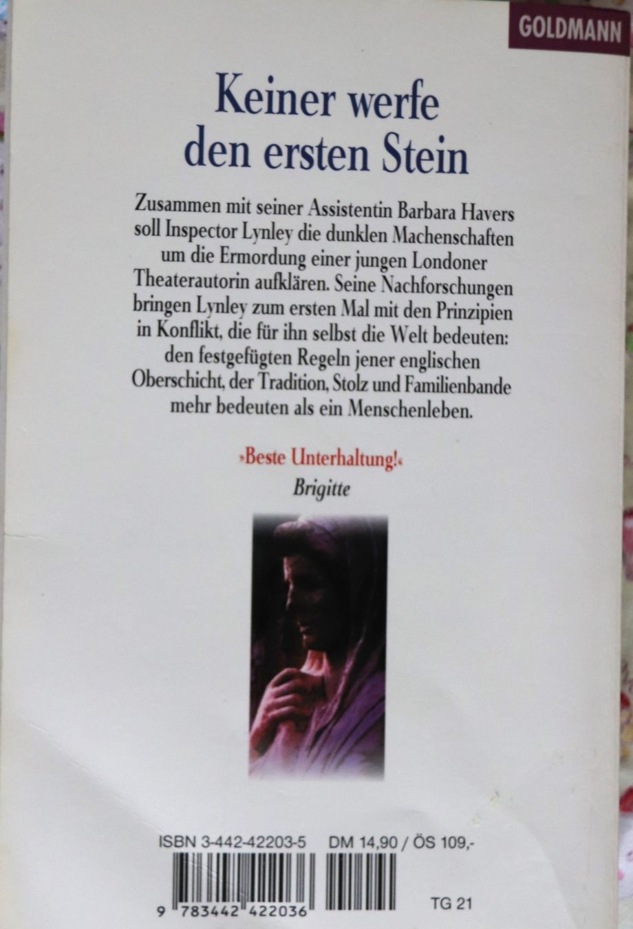 Bücher: Keiner werfe den ersten Stein von Elizabeth George – Gebraucht aus Glattfelden von Vrenely 1