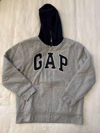Sweat à capuche GAP garçon XXL (14-16) gris chaud