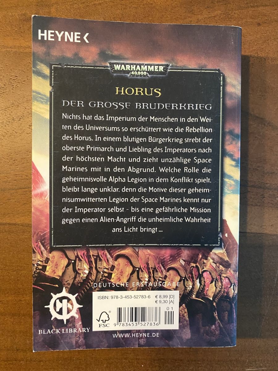 Bücher: W40k - Bruderkrieg - Legion von Dan Abnett – Gebraucht aus Thunstetten von Virus_33 2