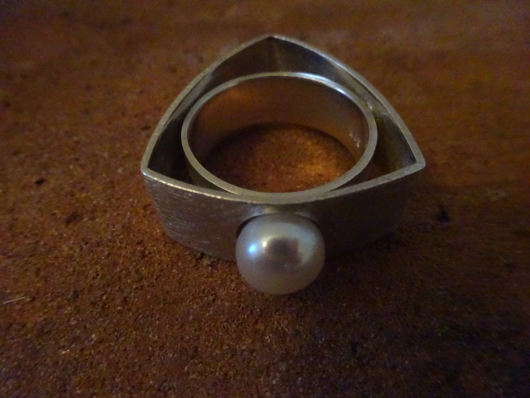 Anelli: Perle Ring RG60 / 925 Silber – Usato da Esslingen venduto da FetteSchnecke 6