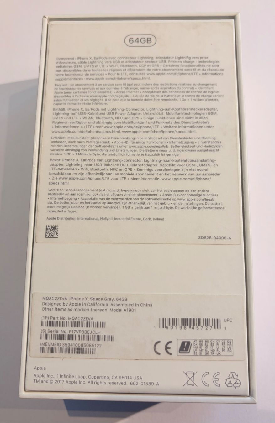 Apple Telefoni cellulari / Smartphones: iPhone X 64GB Space Gray – Usato da Erde venduto da Ricardoannonce 3
