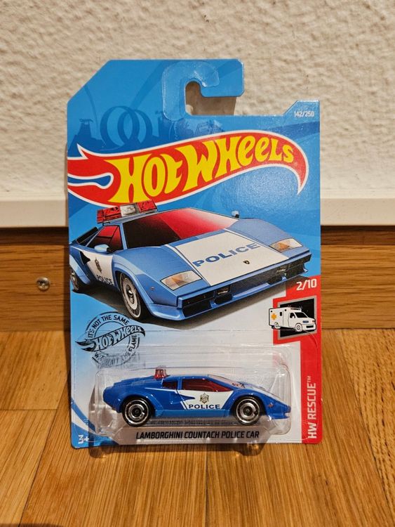 Hot Wheels Lamborghini Countach Police Car (Neu und originalverpackt ...