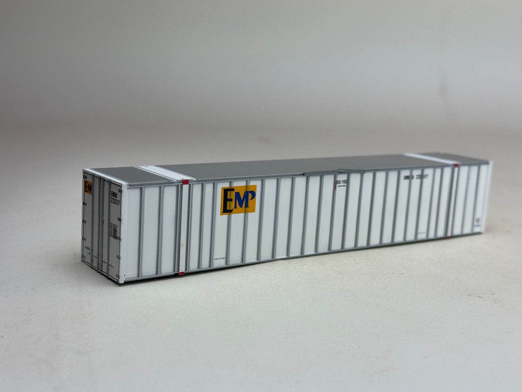 Modellini di ferrovie: EB- grösser wie 40 Ft. Container EMP – Usato da Elm venduto da Wikmtz