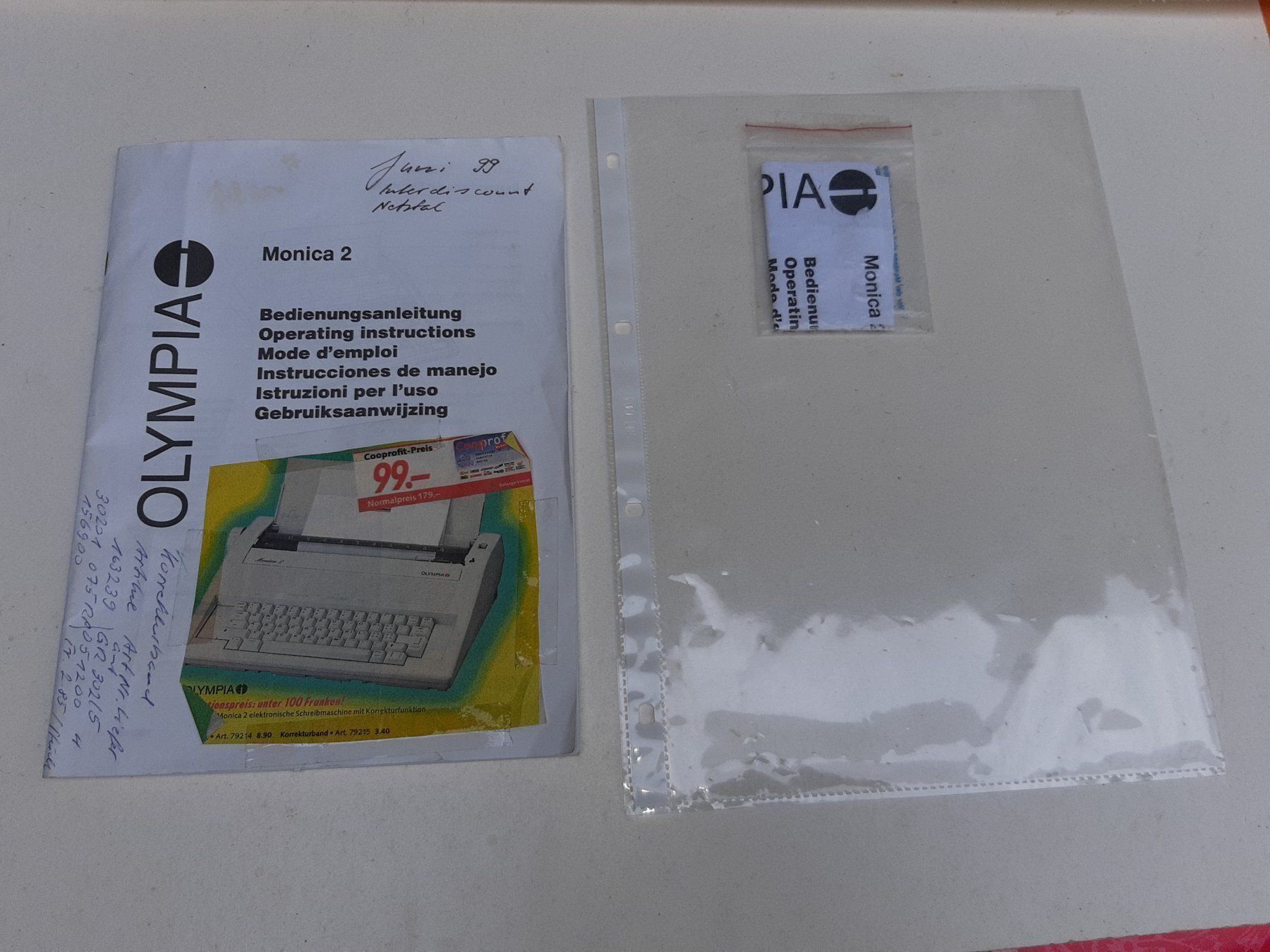 Macchine da scrivere: Schreibmaschine Olympia Monica 2 – Usato da Riedern venduto da martigni_88 9