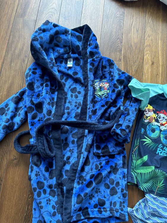 Produktbild von ᐅ PAW PATROL Kinderbademantel Marshall Chase Kinder Jungen Morgenmantel Hausmantel Mit Ohren S0c2j06e