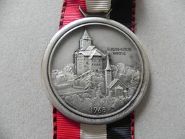 Medaille Wimmis Bern BE Schloss und Kirche im Jahr 1968
