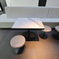 Sevil Peach Next Table Couchtisch, Marmor Grau, H 50 cm