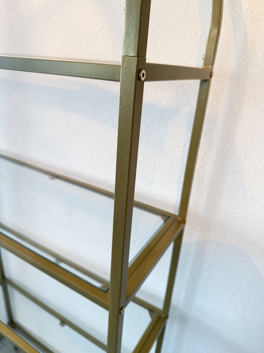 Regale: Bücherregal glas/metall golden – Gebraucht aus Châbles FR von celine61 2