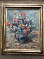Ölgemälde Alfred Marxer Blumenstillleben signiert 1939