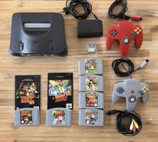 Nintendo 64 Komplettset 6 Spiele 2 Controller + Zubehör