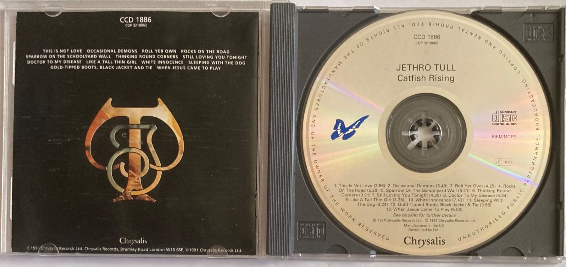 CD: JETHRO TULL - CATFISH RISING – Usato da Poliez-Pittet venduto da Newtown-Records 2