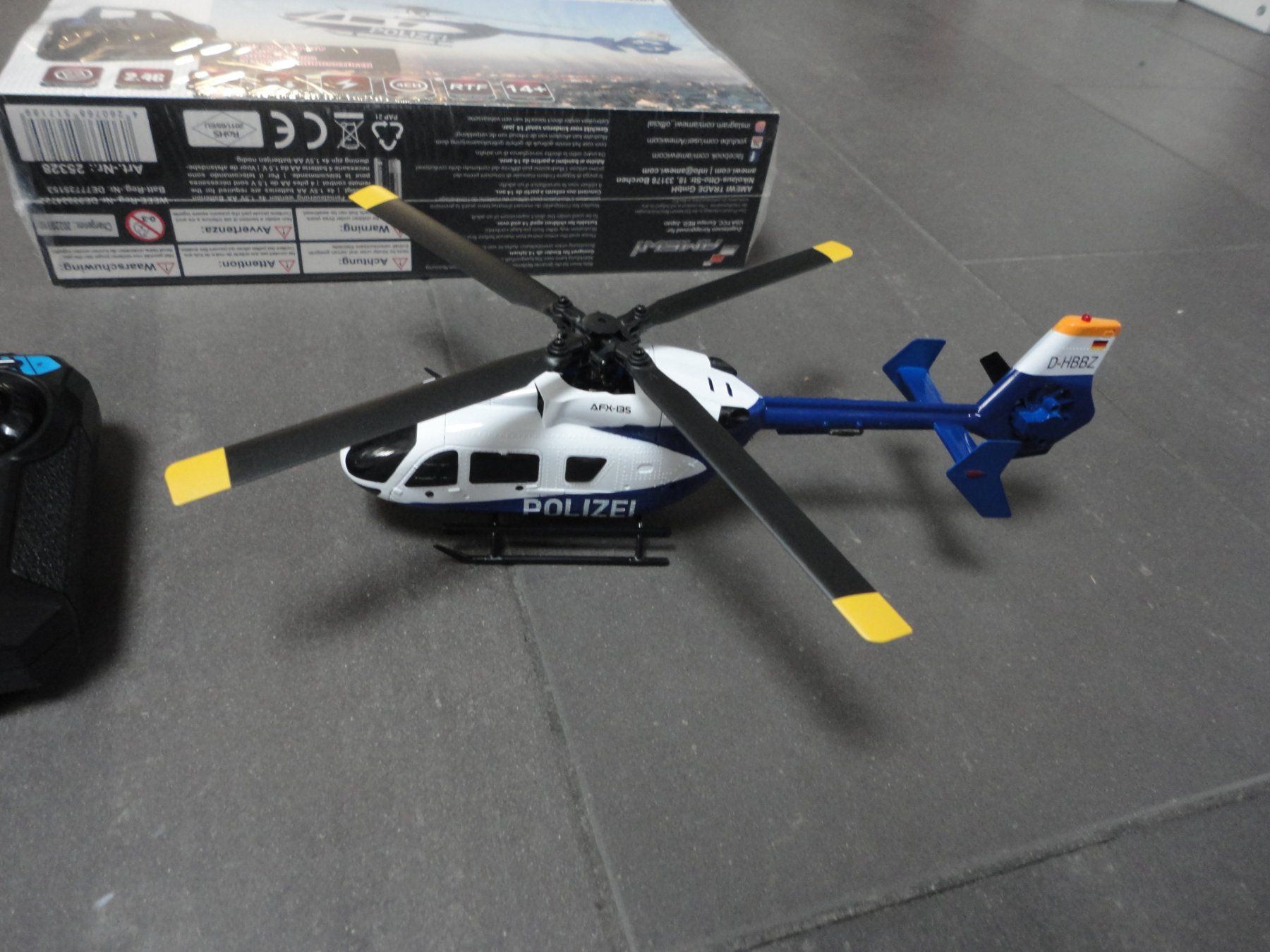 Amewi RC Modellbau: POLIZEI 4-Blatt HELIKOPTER 6G RTF – Neu und originalverpackt aus Horgen von RcModell