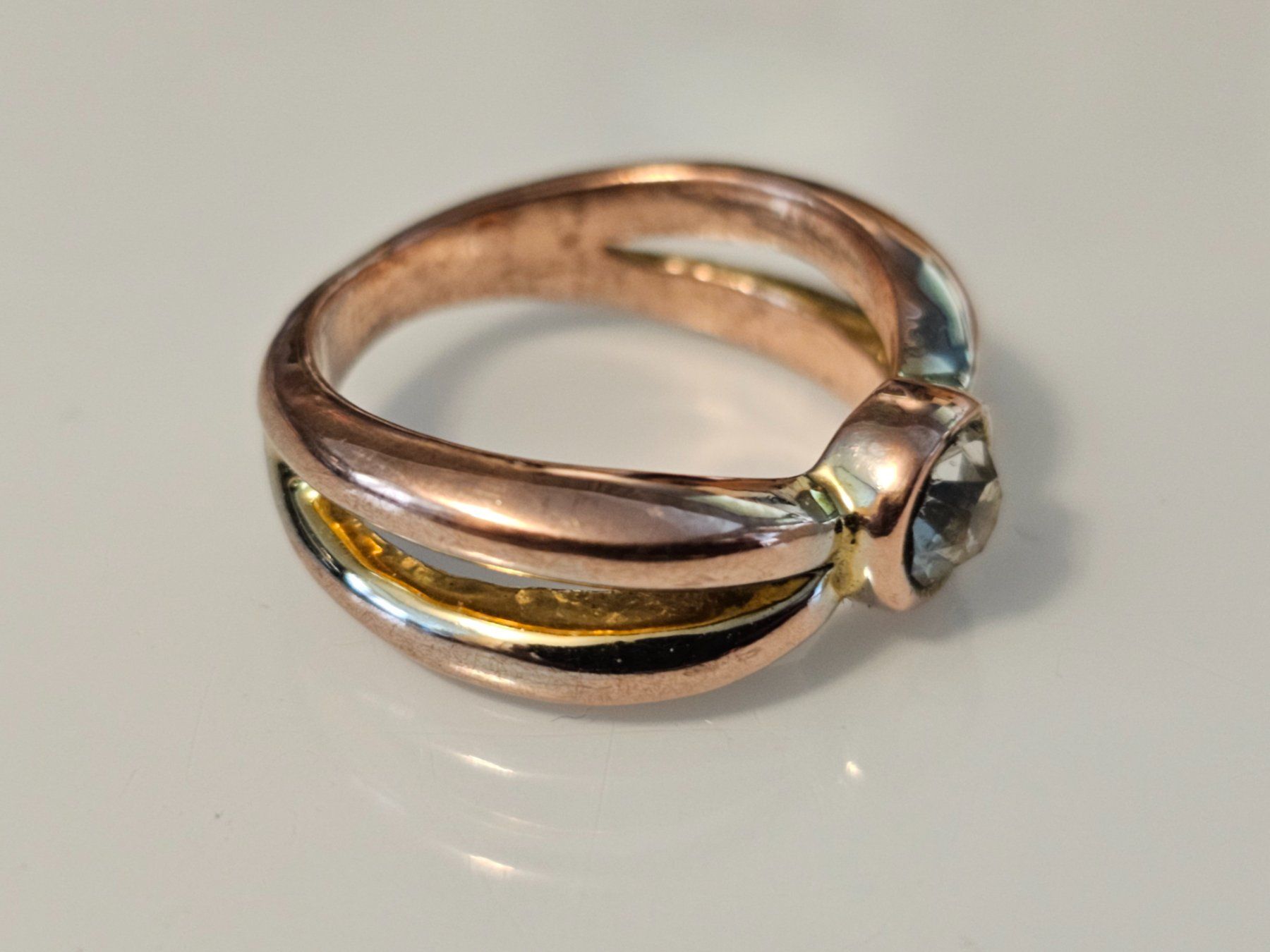 Anelli: AKTION Gelb gold Ring massiv Stein Geschenk Modeschmuck 4.17 – Nuovo (secondo la descrizione) da Riedt b. Erlen venduto da Gottestraene 3