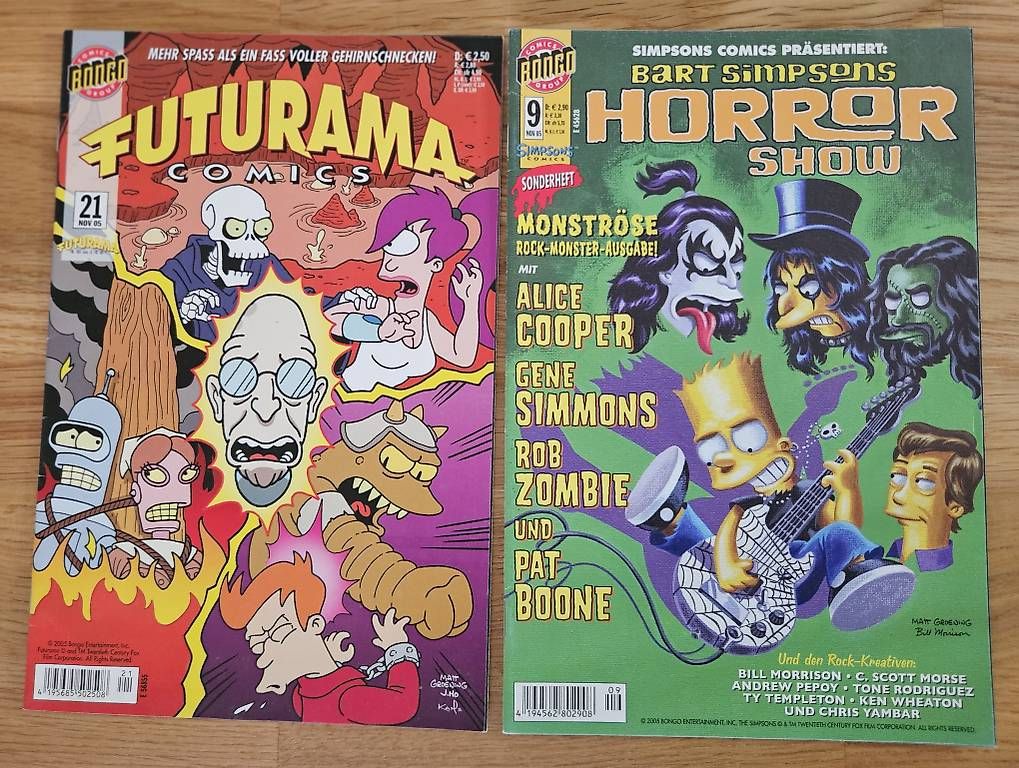 Fumetti: Futurama und Bart Simpsons Horror Show Comics – Usato da Würenlingen venduto da grizzlyne1