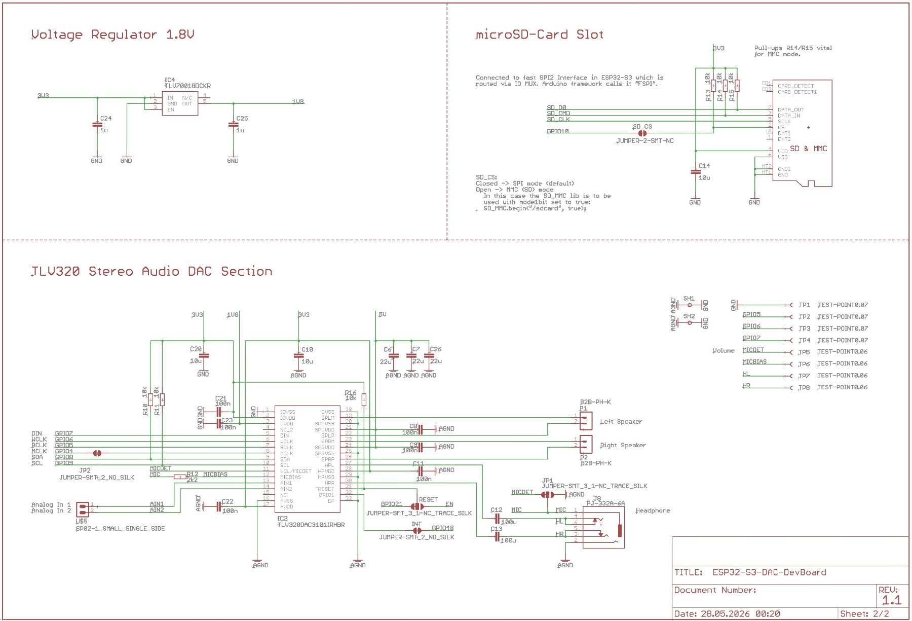 Strumenti musicali: YB-ESP32-S3-DAC mit uSD, TLV320 Stereo Audio DAC, PSRAM – Nuovo e nell'imballaggio originale da Sursee venduto da allduino 7