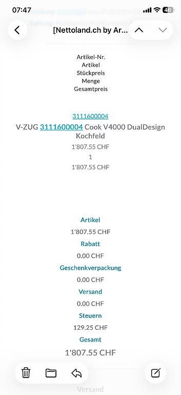 Cucine: Plan de cuisson induction VZug 70cm – Usato da Estavayer-le-Lac venduto da sch_r7cf 4