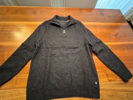 Herrenpullover State of Art Gr. L schwarz meliert Reissve...