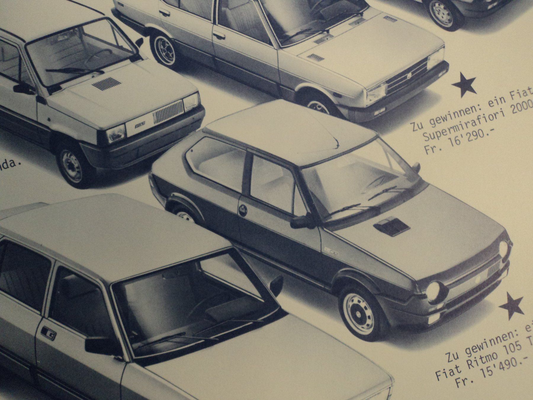 Fiat Documenti: Prospekt Werbung Fiat Hit Parade – Usato da Schwarzenburg venduto da modelCARama 1