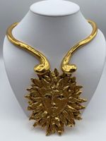 Yves Saint Laurent Halskette Sonne goldfarben gebraucht