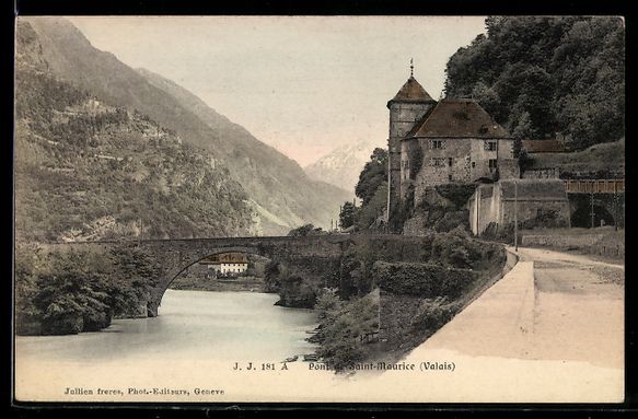 Cartoline postali: AK Saint-Maurice /Valais, Le Pont – Usato da Berlin venduto da bartko-reher