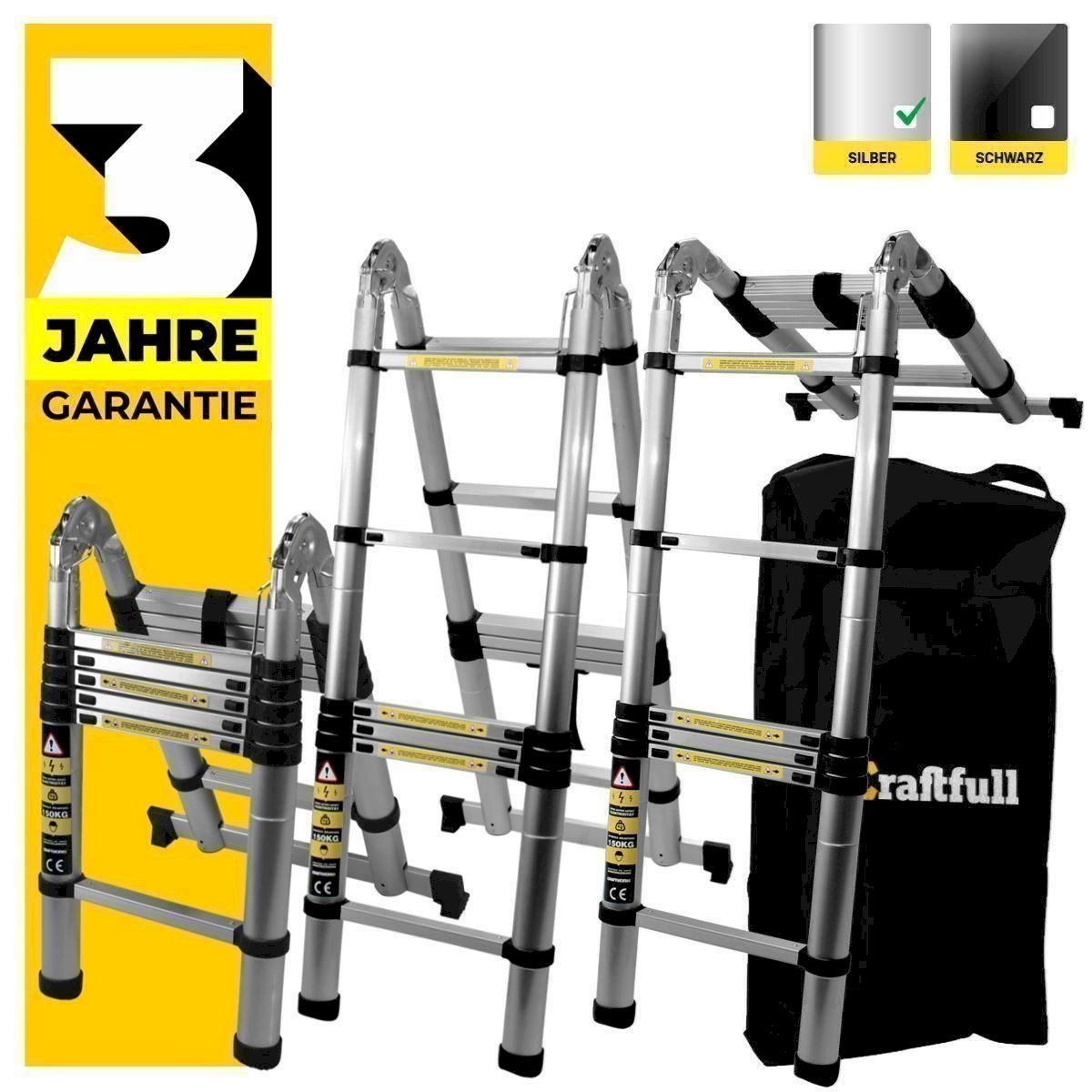 Scale: Craftfull ALU LEITER Teleskopleiter – Nuovo e nell'imballaggio originale da Bottighofen venduto da zaap