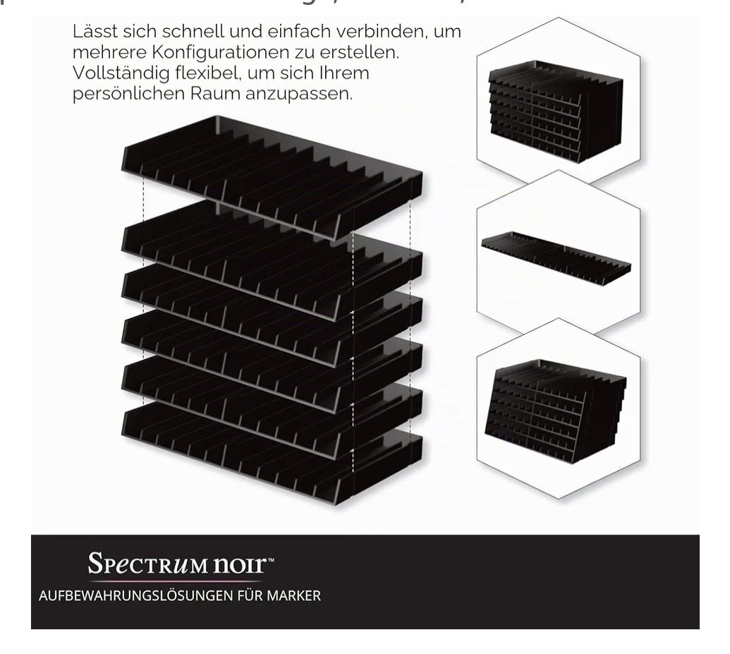 Penna & Evidenziatori: Stiftablage / Markerfächer / Spectrum Noir stapelbar – Usato da Andelfingen venduto da Blumenwiese123 1
