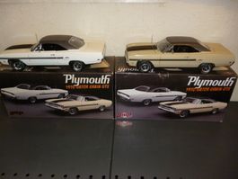 Plymouth GTX 1970 White & Beige 1:18 GMP
