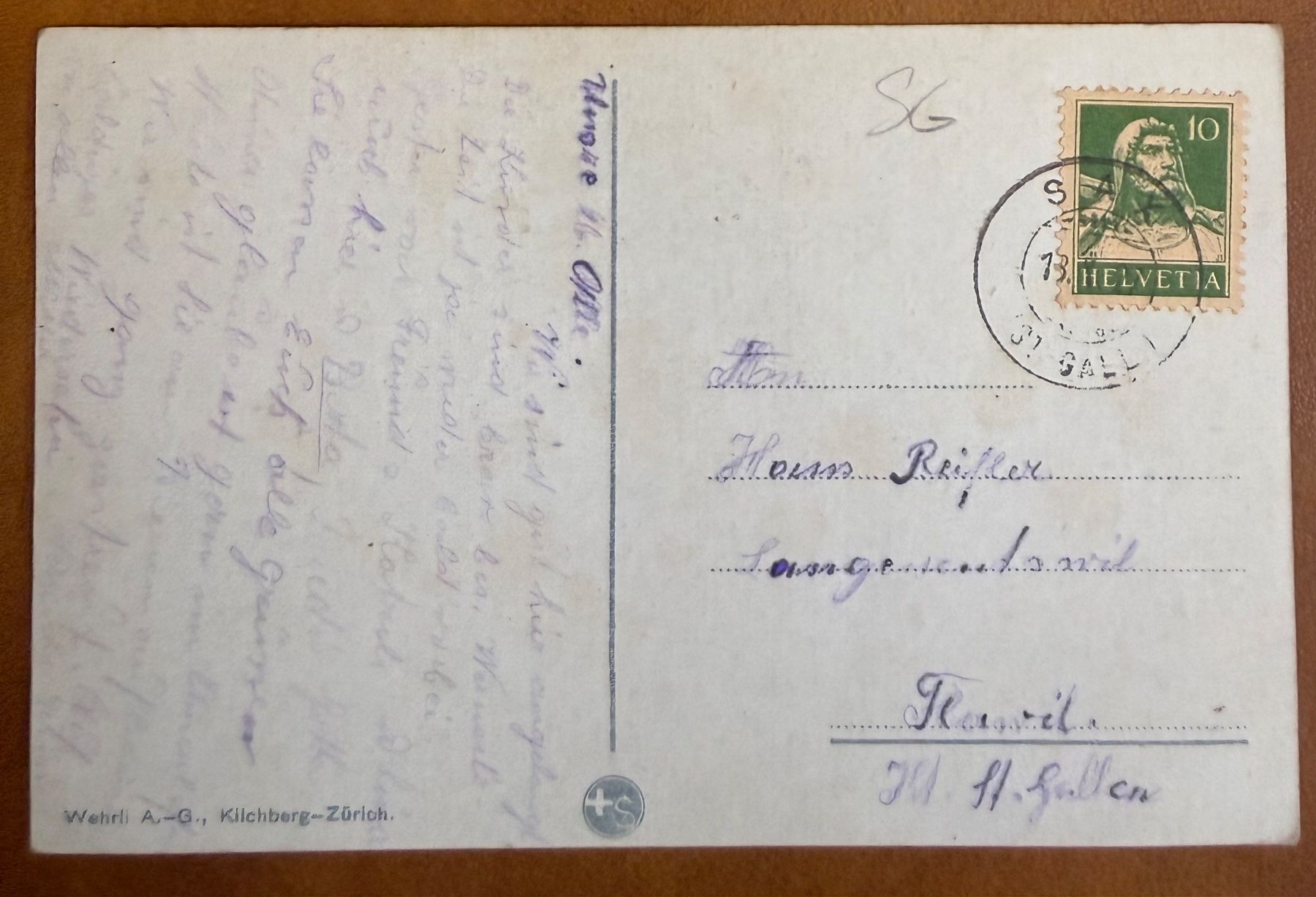 Cartes postales: Pension Wartenstein - Map 1927 – D'occasion à Lutry par Ediego 1