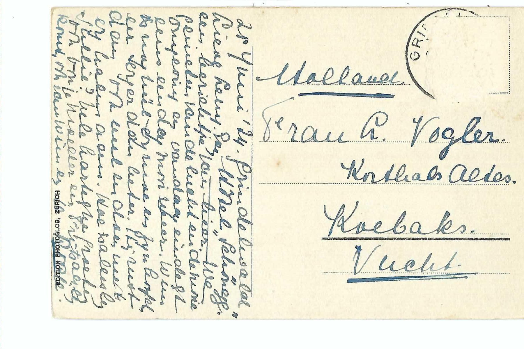 Ansichtskarten: Die Jungfrau, bei Wengernalp, 1924 – Gebraucht aus Thun von 44wart 1