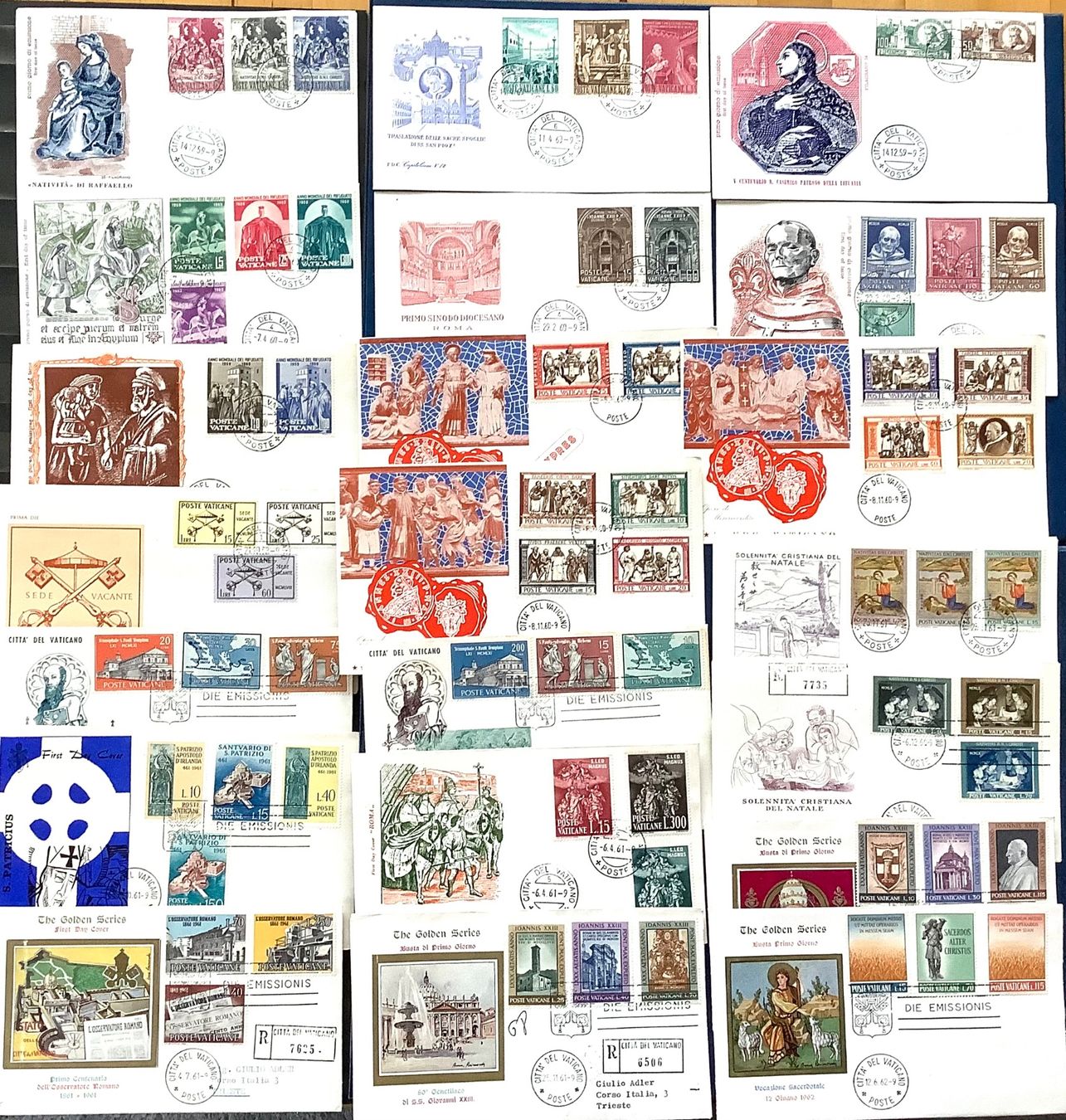 Tutti i francobolli: 1958 - 1962 / Vatikan Div.Illustr. FDC – Nuovo (secondo la descrizione) da Liestal venduto da Skunk02