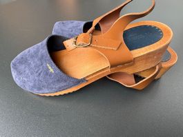 Clogs / Holzclogs / Zoggeli echt Leder Marke Wrangler Gr. 38