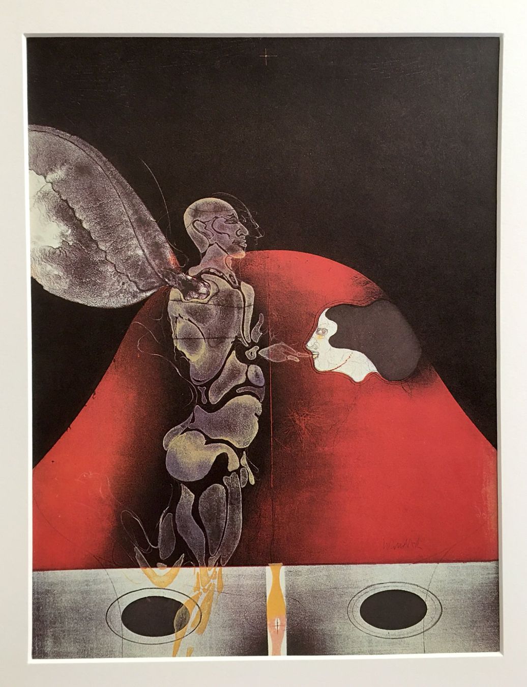 Grafica & Litografie: Paul Wunderlich "Der Engel mit dem Zeigefinger" Druck – Usato da Nennigkofen venduto da Schamane75 2