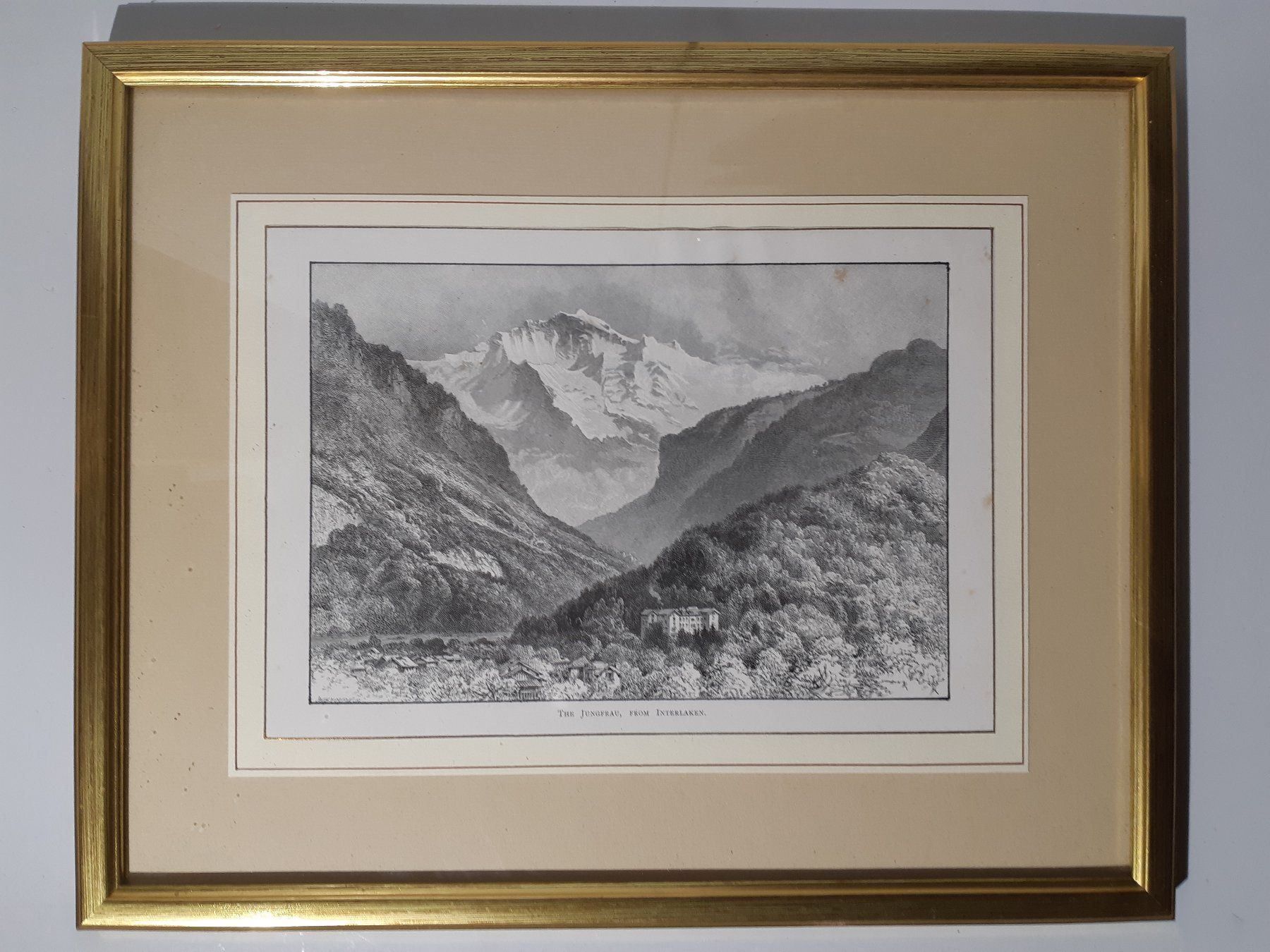 Grafiken & Lithographien: Litho Jungfrau von Interlaken aus – Gebraucht aus Grindelwald von carro5