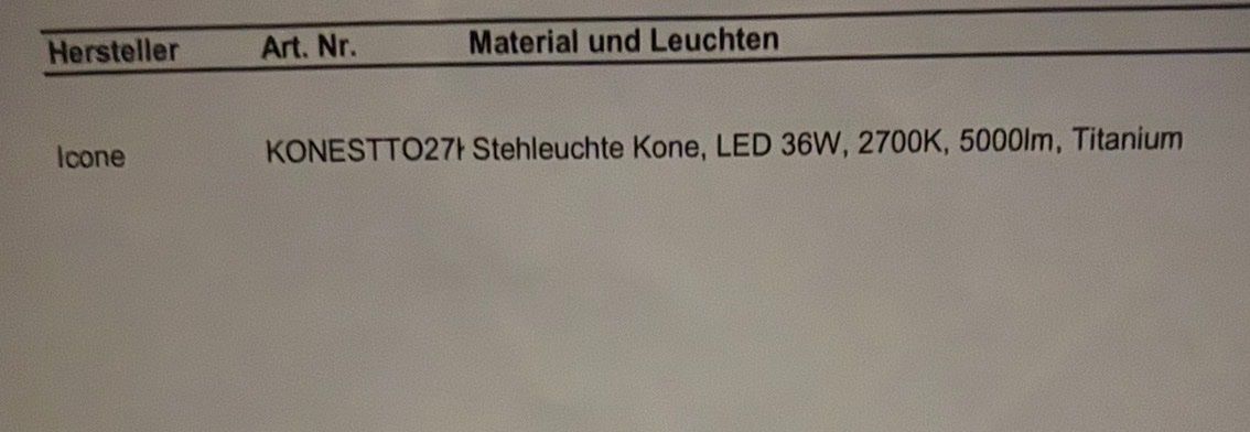 Lampade: Icone - Kone Stehleuchte – Usato da Zollikerberg venduto da Atelier108 3