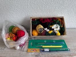 Matériel de broderie et tricotin