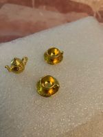 3tlg. goldfarbenes Teeservice für die Puppenstube, neu
