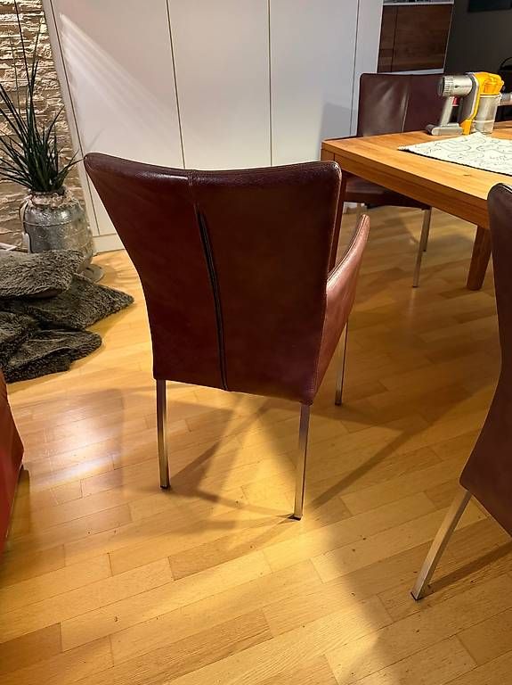Interio Chaises: Esszimmer Stühle braun Leder – D'occasion à Kriens par thomknig 2