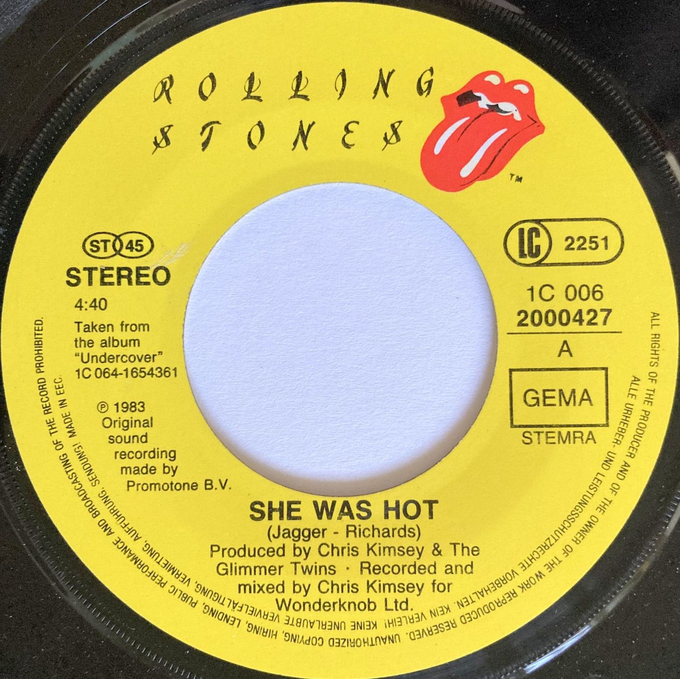 Vinyles: ROLLING STONES - SHE WAS HOT – D'occasion à Bottens par hotter-than-hell 2
