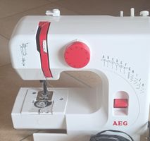 Compact sewing machine AEG white model