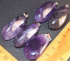 Anhänger Set Z-402 – 5 Stück Amethyst 50 Gramm