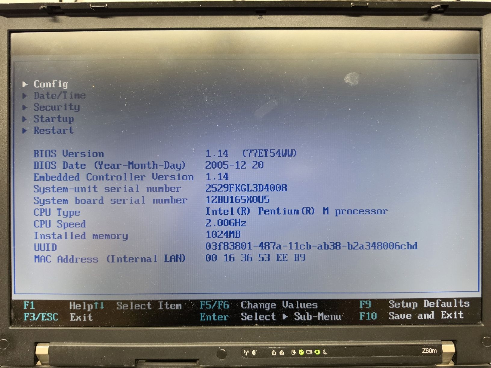 IBM Notebooks: IBM Thinkpad Z60m – Gebraucht aus Erlinsbach SO von dam_mh85