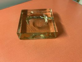 Schweizer Kristall Glas Aschenbecher, Rarität, Vintage! (53)