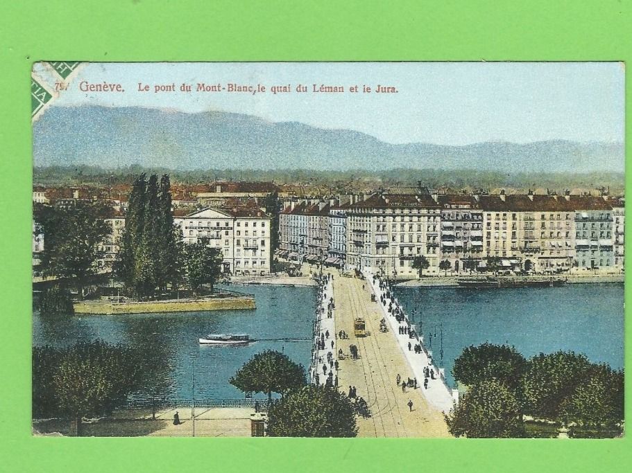 Cartoline postali: Genève, Pont du Mont-Blanc – Usato da Zürich venduto da t24_de