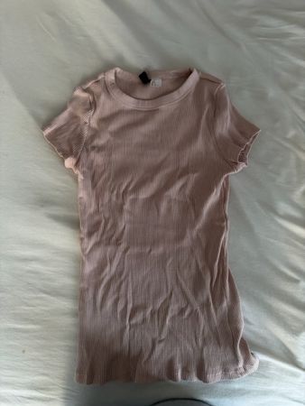 H&M Divided Ripp-Shirt rosa Größe S guter Zustand